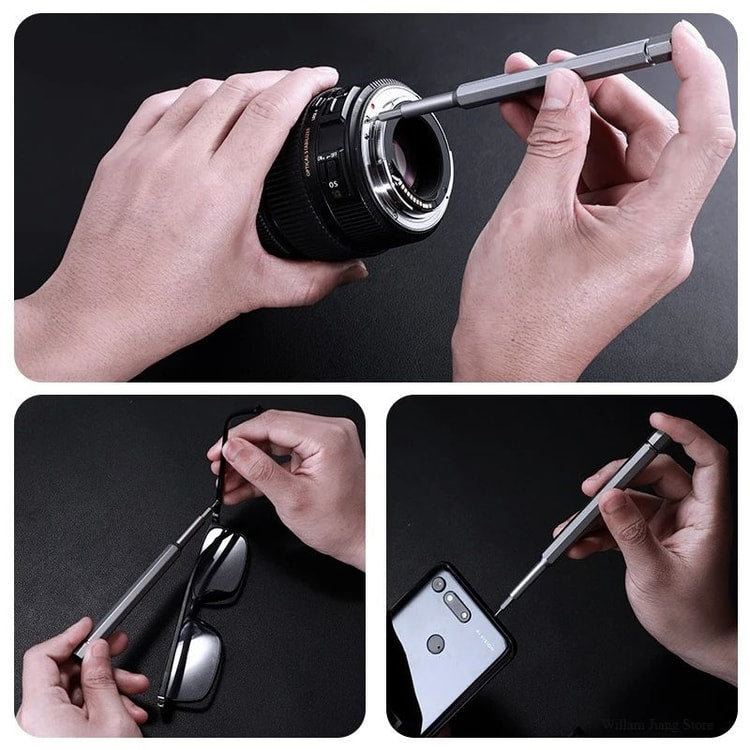 Multi-Functional Mobile and Laptop Repair Tool Kit - Precision Bit Screwdriver Set with Dust Removal Tools
