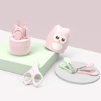 Portable Baby Nail Scissor Set, Kid Safe Nail Clipper, Trimmer, Tweezer, File, and Manicure Kit for Children