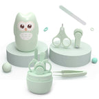 Portable Baby Nail Scissor Set, Kid Safe Nail Clipper, Trimmer, Tweezer, File, and Manicure Kit for Children