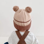Cute Cartoon Animals Baby Hat, Winter Warm Knitted Beanies for Boys and Girls, Anti-Cold Toddler Kids Lacing Cap