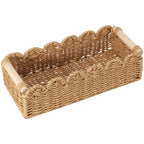 Handmade Woven Storage Basket Desktop Organizer for Snacks Cosmetics and Home Essentials
