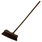 Premium Angled Broom with Wooden Handle Soft Floor & Garage Sweeper