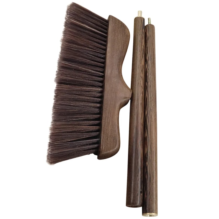 Premium Angled Broom with Wooden Handle Soft Floor & Garage Sweeper