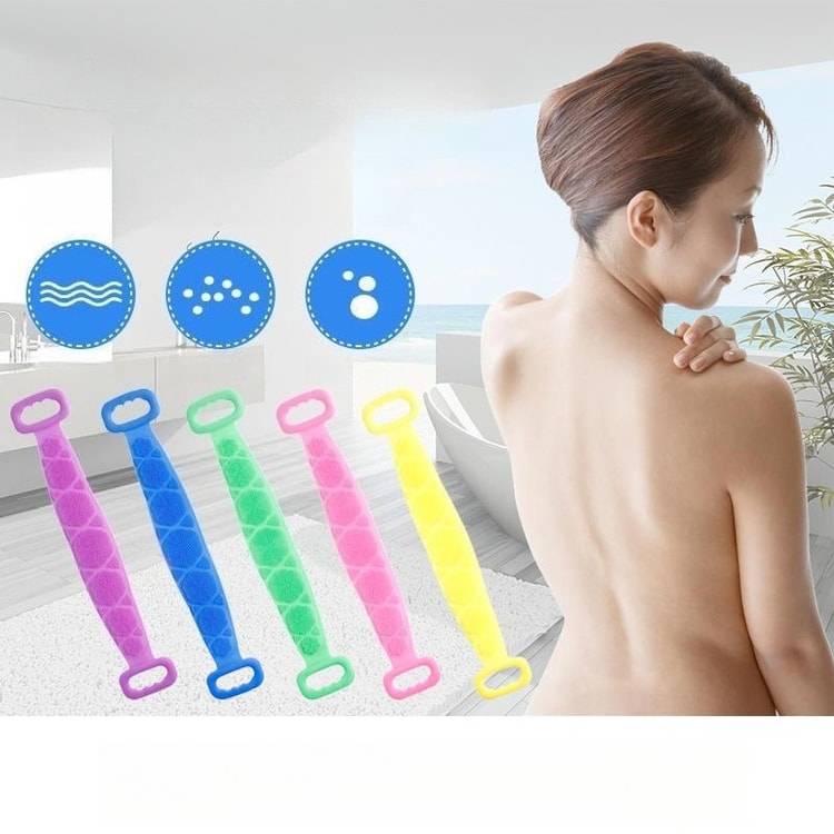 Comfortable Grip Body Scrubber Tool for Home Shower, Deep Back Exfoliation Cleansing
