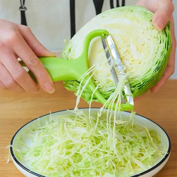 Vegetable Slicer & Cabbage Shredder Multi Function Fruit Peeler & Potato Zester Knife for Easy Meal Prep