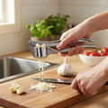 7.1in Stainless Steel Garlic Press – Heavy Duty Ginger Crusher with Easy Squeeze Design
