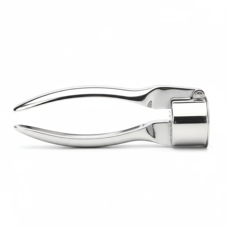 7.1in Stainless Steel Garlic Press – Heavy Duty Ginger Crusher with Easy Squeeze Design