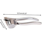 7.1in Stainless Steel Garlic Press – Heavy Duty Ginger Crusher with Easy Squeeze Design