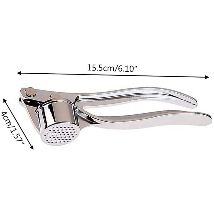 7.1in Stainless Steel Garlic Press – Heavy Duty Ginger Crusher with Easy Squeeze Design